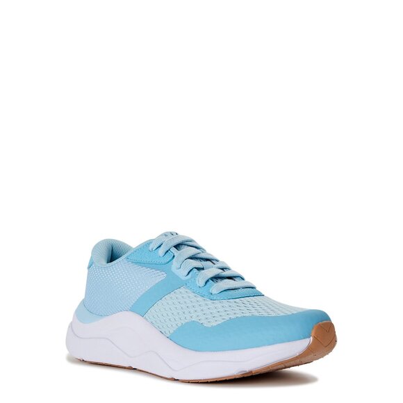 AVIA WOMEN'S SIZE 12 SHOES BLUE OR AQUA & WHITE MESH SNEAKERS LACE UP NWT - Picture 1 of 4